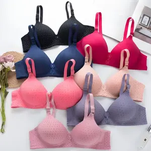 (PAKET ISI 3) BRA TOYAZI/ROUMEI/MISSLILY 017 KAIT 3 SIZE 36-42 bintik bunga Busa  Tipis Cantik Bh