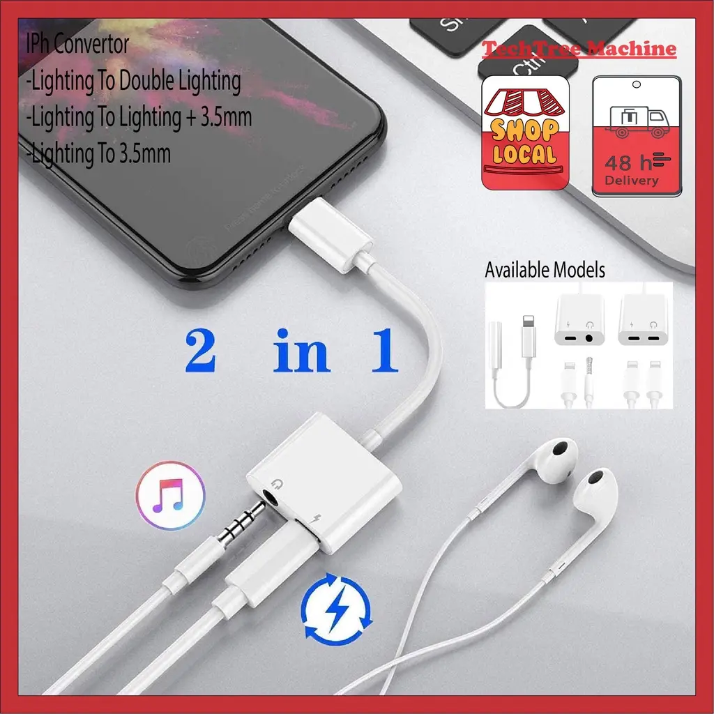 Phone Splitter Cable Adapter 1 to 2 music adapt Live Gaming PUBG Sound Card Dual Port Converter Listening Audio Jack AUX