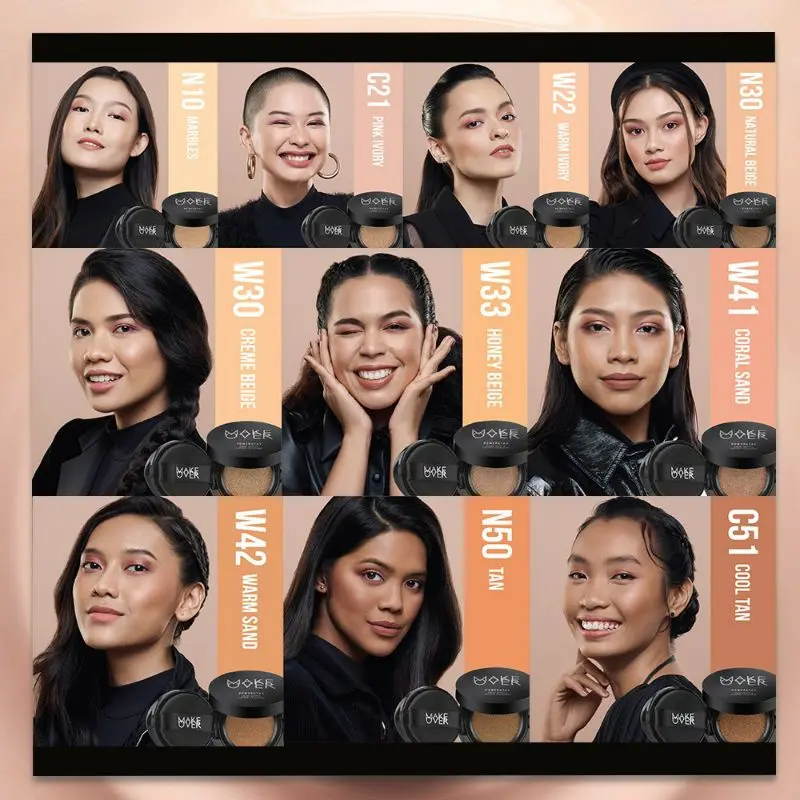 MAKE OVER POWERSTAY DEMI MATTE COVER CUSHION - cushion make over - bedak cair make over - bedak tahan lama Foundation Wajah Waterproof 1