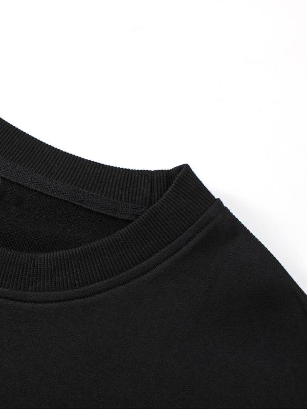 Men's Cartoon Graphic  Print Drop Shoulder Sweatshirt, Loose Casual Long Sleeve Round Neck Pullover for Spring & Fall, Fashion Men's Top for Daily Wear 2