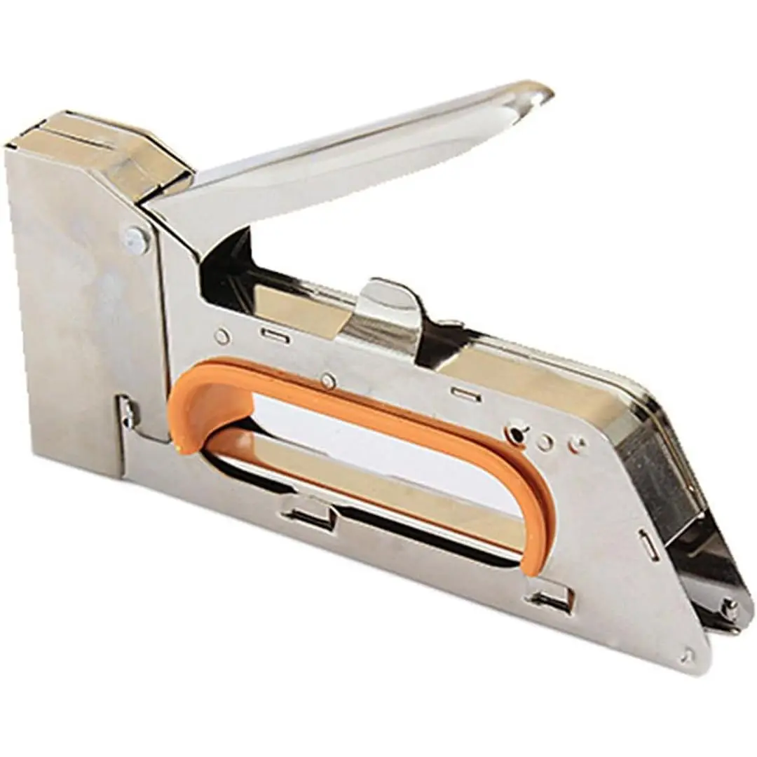 Staple Gun,Staple Gun Heavy Duty,All-Steel Construction with Integral Plating,Suitable for Wood, Cable, Fabric, Wall, Material Repair, DIY Manual Stapler