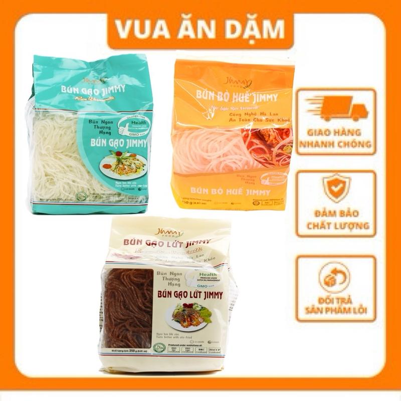  Bún gạo Jimmy   Bún Lứt   Bún Bò Huế gói 250g cho bé ăn dặm và cả nhà 