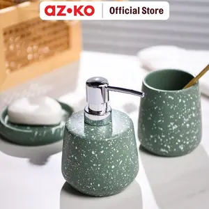 AZKO Stora 9.1X9.1X10.2 cm Tempat Sikat Gigi - Hijau - Tempat Sabun