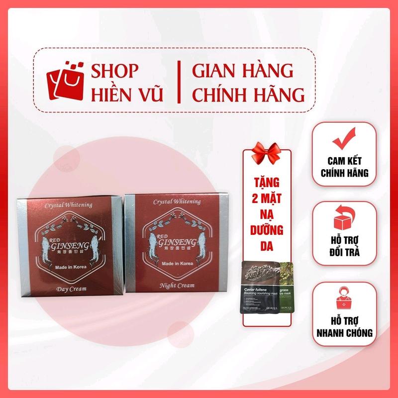 kem dưỡng da ngày và đêm dưỡng trắng sáng hỗ trợ mờ sạm nám Resd Gingsseng 35G Tất cả các loại da