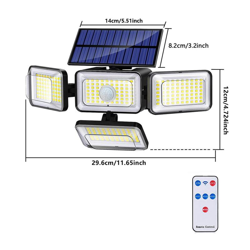 Product Introduction of Bright Solar LED Lights, Motion-Sensor Outdoor Lamp, Waterproof 4 Adjustable Modes Wall LED Light With Remote Control, Solar Lights Outdoor Wall Light for Garden Patio Yard Garage 12