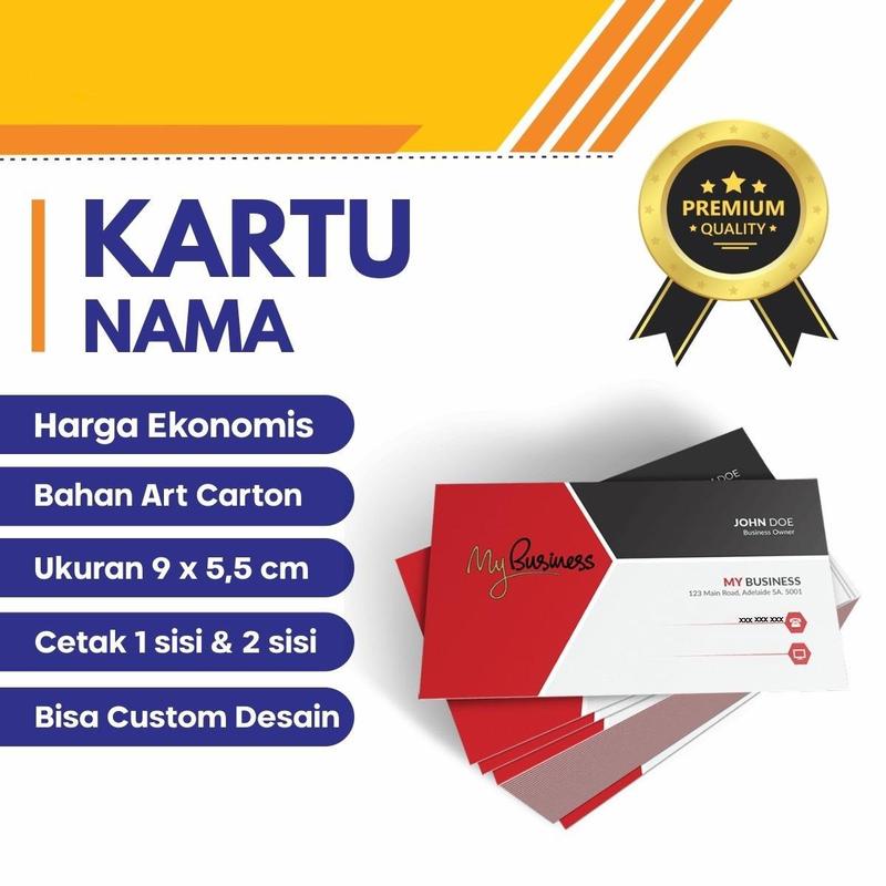 Cetak Kartu Nama Custom Murah dan Cocok Buat OLSHOP dan Perusahaan isi 100 pcs /Box Kertas 0
