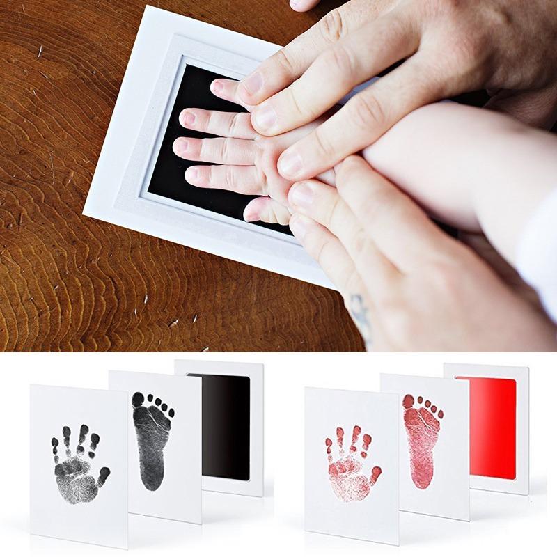 Product Introduction of Newborn Baby DIY Hand And Footprint Kit Ink Pads Photo Frame Handprint Toddlers Souvenir Accessories Safe Clean Baby Shower Gift 4