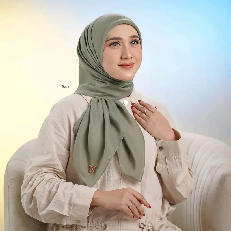 JILBAB KERUDUNG SEGIEMPAT POLOS VOAL PREMIUM NADHEERA LUXURY N 010 TERLARIS MURAH 3