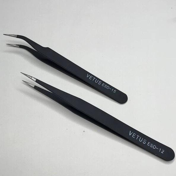 Nhíp nhặt lông yến nối mi gắp linh kiện VETUS ESD-12 VÀ ESD-15 - Loại cao cấp