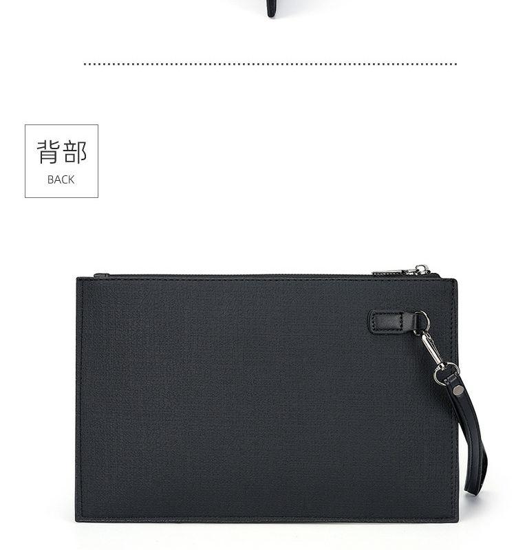 Product Introduction of New Men's Clutch Large Capacity Soft Leather Clutch Envelope Package Trendy Briefcase Business Men's Bag Live Supply 13