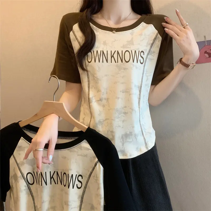 Atasan Kaos Wanita Dewasa Import Own Knows Tye dye Korean style 2