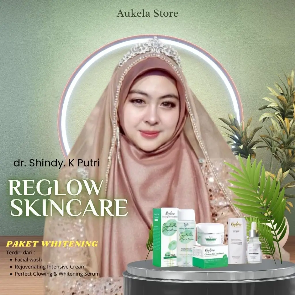 Reglow skincare Shindy 1 paket whitening pencerah kulit wajah