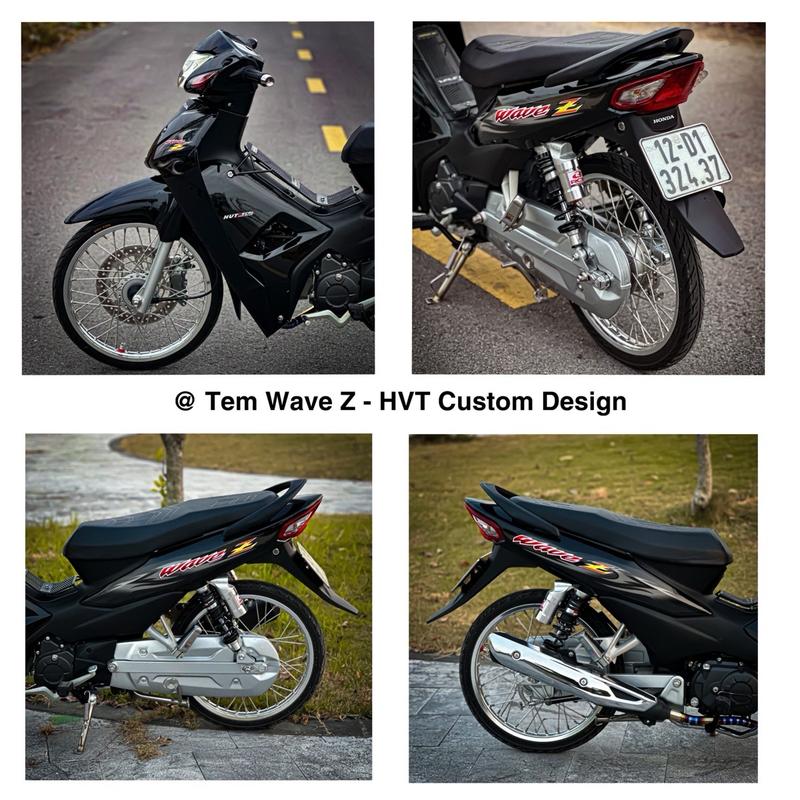 Tem Lửa Wave Z - Tem Wave Z cho Wave 110 Dán Che Tem Zin Chất Liệu Decal 3 Lớp