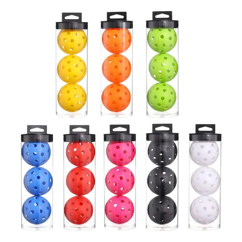 Bóng Pickleball, 3x, Linh hoạt, 74mm, Bóng Pickle chuyên nghiệp, Thích hợp cho sân ngoài trời, Dành cho người lớn, Được chấp thuận cho các giải đấu và đào tạo chơi 0