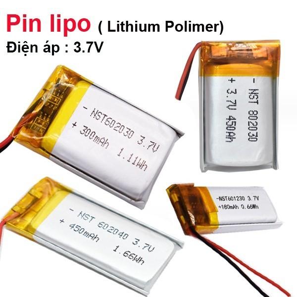 Pin sạc LiPo 1s 3.7v có mạch bảo vệ dùng Cho tai nghe,loa Mp3 MP4 MP5 GPS PSP…