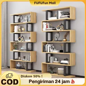 Al- Rak Buku Susun Rak Buku Dinding Rak Multifungsi Minimalis Rak Sudut Ruang Tamu Mewah Rak Buku Susun 5 Lapisan