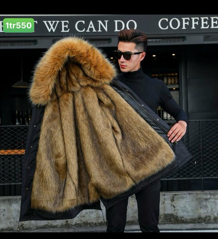 Áo khoác lông dáng dài nam nữ hàng nội địa
