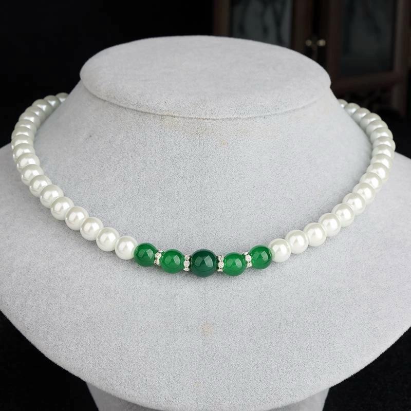 Bộ Ba Món Vòng Cổ Ba Món Tổng Hợp Đính Ngọc Trai Nhân Tạo Gồm Vòng Cổ Vòng Tay Bông Tai - Đơn Giản Nhẹ Nhàng Phong Cách Hàn Quốc Sang Trọng Dành Cho Phụ Nữ Lớn Tuổi Trung Niên 4
