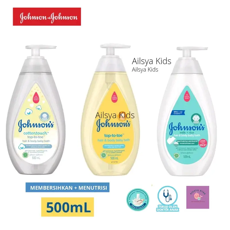 Johnson's Hair & Body Baby Bath | Sabun Mandi Bayi 2 in 1 500ml (Pump) 0