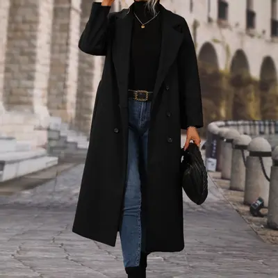 ato DOUBLE BREASTED BELTED COAT（Rumour Has It Oversized Wool 