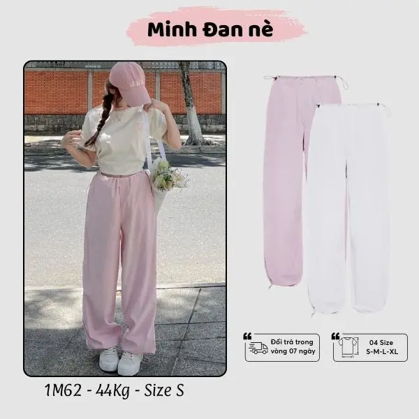 Quần kaki mềm ống suông dây rút eo 2 bên MDQ04 Pants Nữ