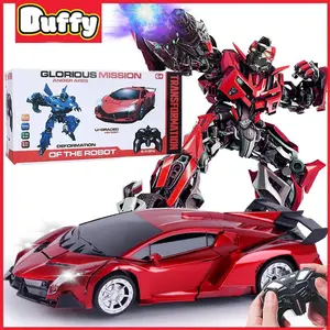 Mainan Mobil Remote Control/Remote Control Mobil Sport Car Robot Transform/Rc Mobil Remote Transformer Robot/Rc Car Transformer 1:18 Mobil Remot Jadi Robot Baterai Cas/Mainan Autobot Remot Kontrol Mobil Berubah Jadi Robot/Remote Control Car Mobil Robot