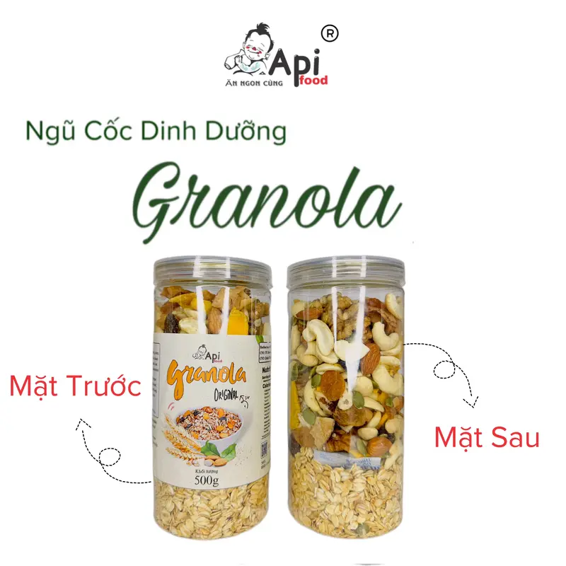 [COMBO 3 TẶNG 1 + QUÀ TẶNG] 2KG Ngũ Cốc Granola 30% Yến Mạch Api Food - Ăn Vặt Api Food 5