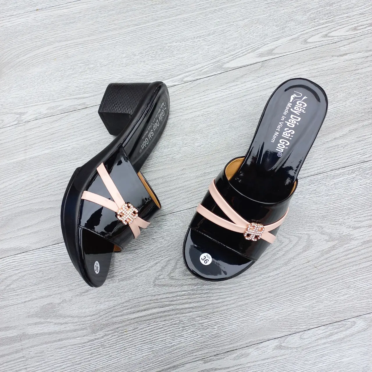 (Size ngoại cỡ 36-43)  Dép nữ trung niên quai chéo nhẹ, êm cho mẹ, cho bà