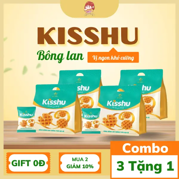 [Mua 3 Tặng 1] Combo 3 Bịch Bông Lan Trứng Tươi Sợi Gà Tặng 1 Bịch Bông Lan Trứng Tươi Sợi Gà (4 Gói/Bịch) Bánh Mì Bảo Ngọc, Dinh Dưỡng, Thơm Ngon