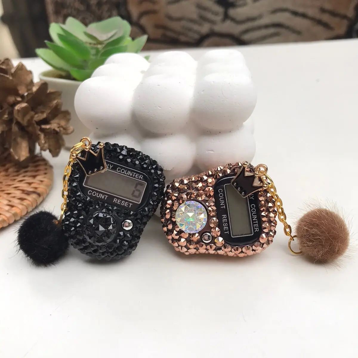 Tasbih digital crown pompom non led