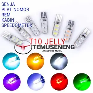 Lampu Led_ T10tancap Gel Mobil Motor bisa Nyala Diam Senja Sein Sen Speedo Sinar Terang Car