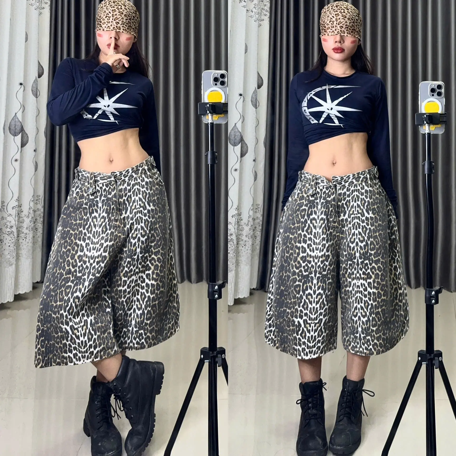 Quần Jeans Ngố Beo Trắng Wash Nâu Ống Rộng Cá Tính Unisex Chất Lượng Cao Phong Cách Ngầu M.I.O STORE - HOTTREND 2025