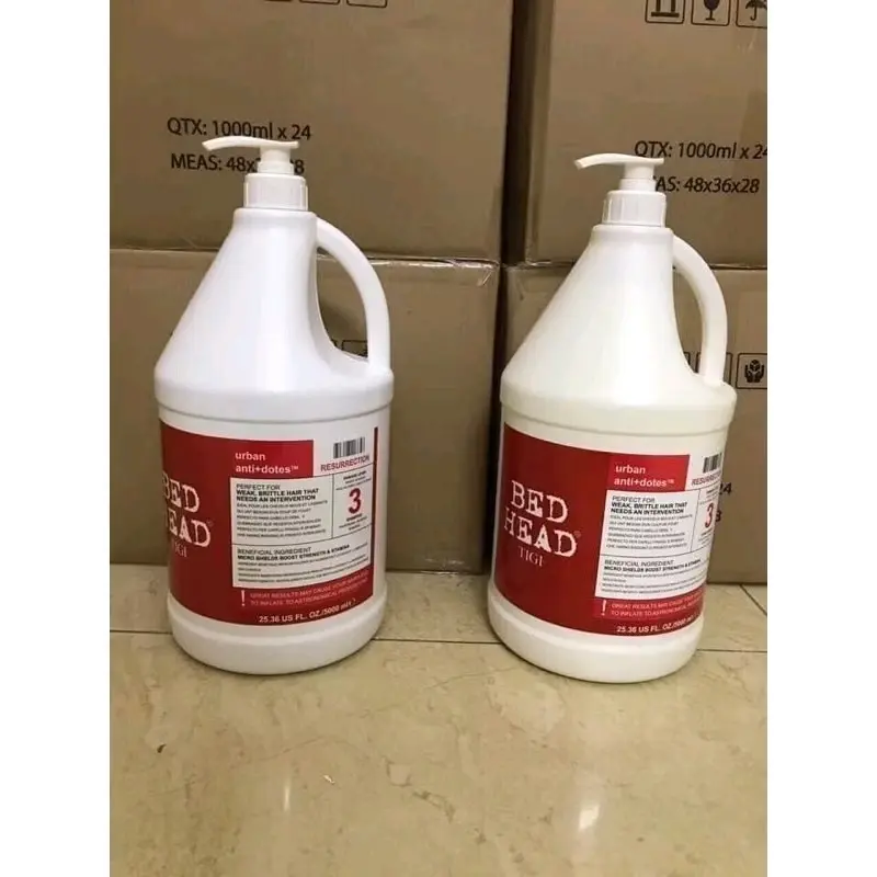 [ Hàng Chuẩn Đẹp] Dầu Gội Can 5 Lít Bed Head Tigi Đỏ Số 3 - Dành Cho Tóc Hư Tổn Nặng, Tiết Kiệm Cho Salon daugoi cap 1