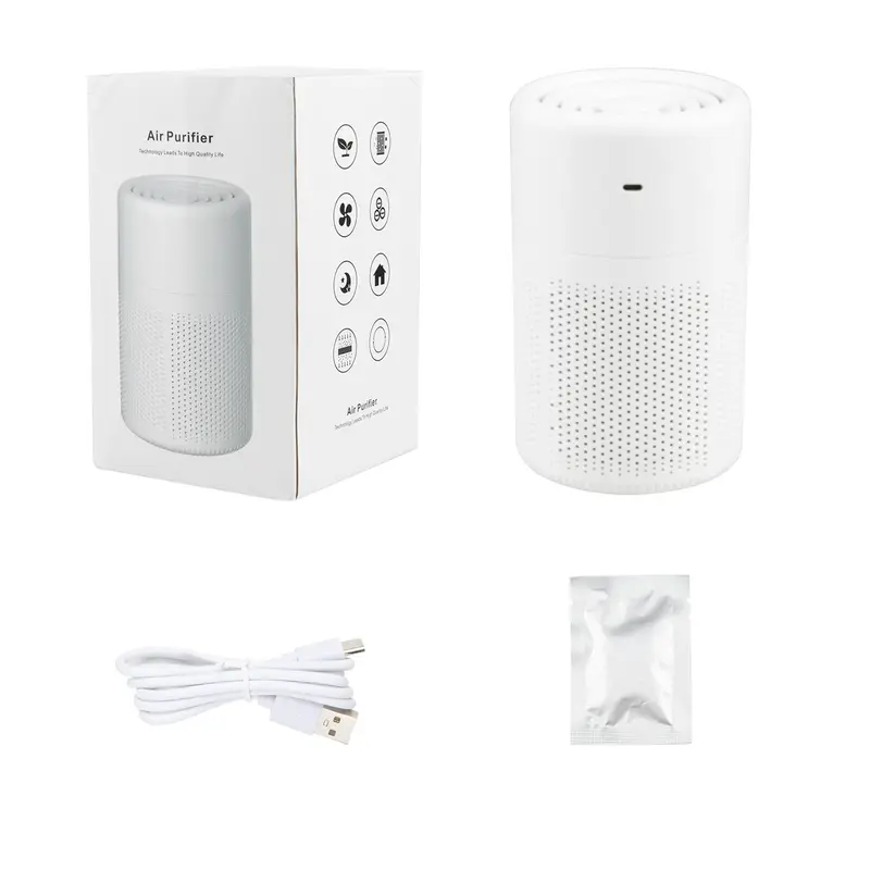 Portable Smart Air Purifier, USB Powered Air Purifier with Scented Sponge, Universal Air Freshener for Home Office Living Room Bedroom 3