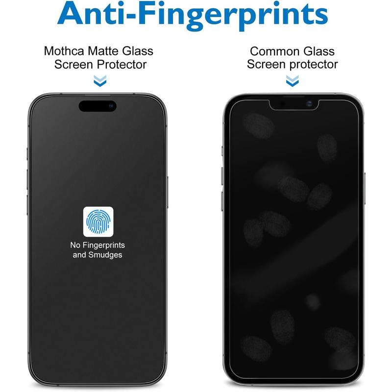 Mothca Matte Screen Protector for iphone 16 Pro Max (6.9 inch), Tempered Glass film Anti-Glare & Anti-Fingerprint, Case Friendly -Smooth as Silk (1 Pack) 2