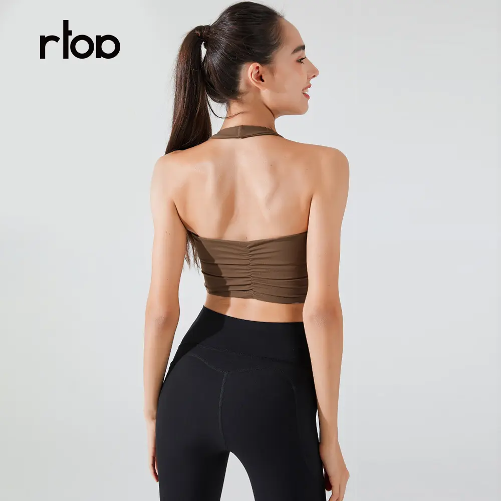 RTOP strapless sports vest for women, fashionable and sexy, beautiful back and neck hanging, fitness bra, yoga bra