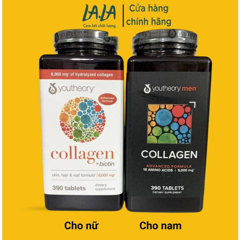 Viên Uống Youtheory Collagen Advanced 390 Viên collagen Type 1,2&3 - Mẫu mới