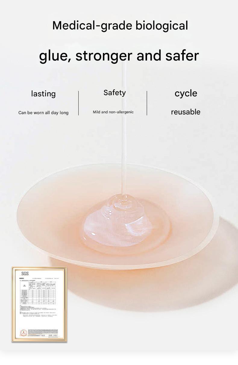 Product Introduction of Anti-exposure silicone breast stickers Invisible and traceless anti-sweat and anti-bump breast stickers Swimming sling breast stickers patch 9