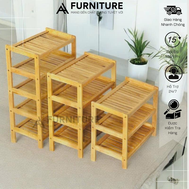  Kệ Để Giày Dép Gỗ Cao Su 64cm – Thiết Kế Nghiêng Thoáng Khí Chịu Nước Để Được Nhiều Đồ Dễ Tháo Lắp | Nội Thất Anh Hoàng 