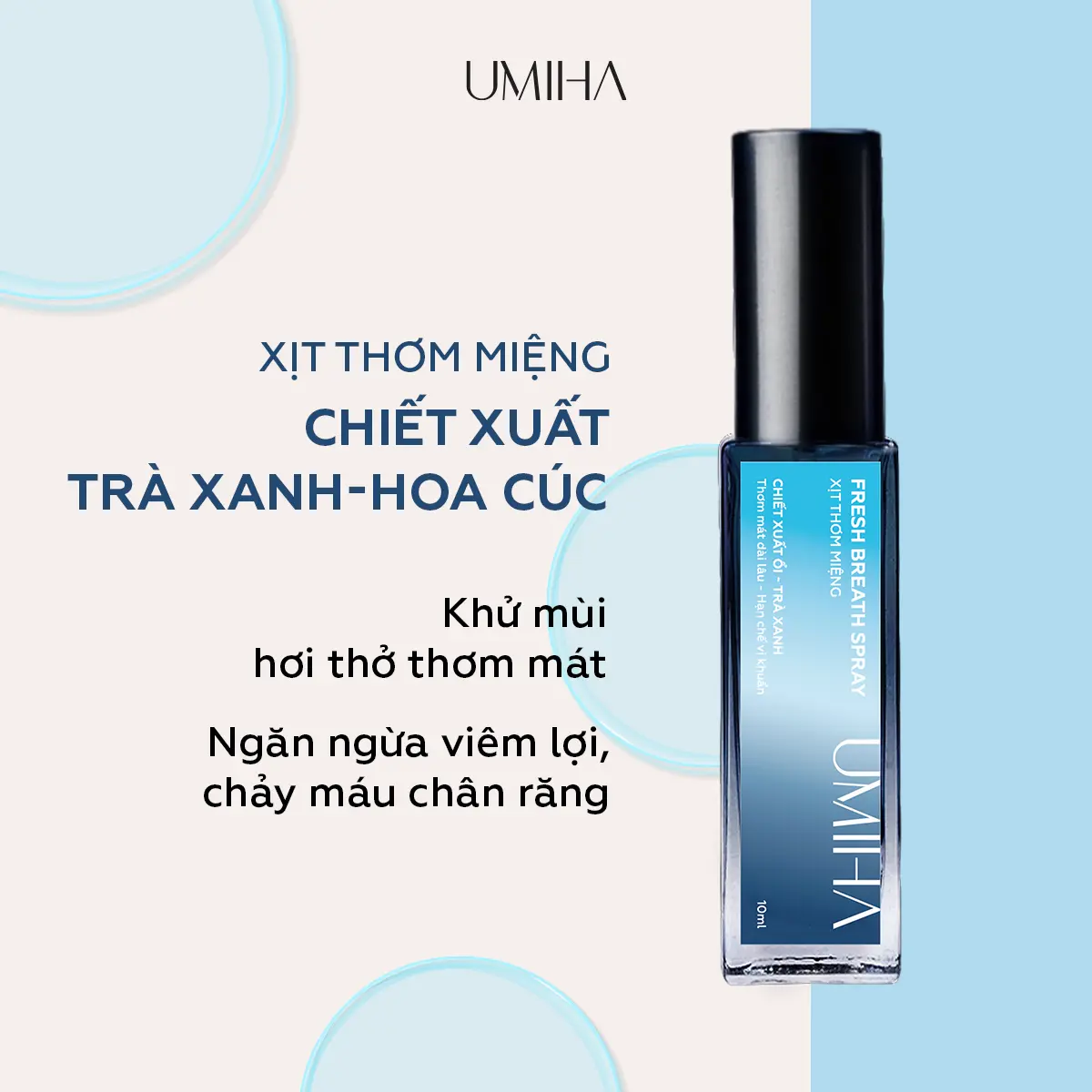 UMIHA Xịt thơm miệng mát lạnh (10ml) Xịt thơm mát