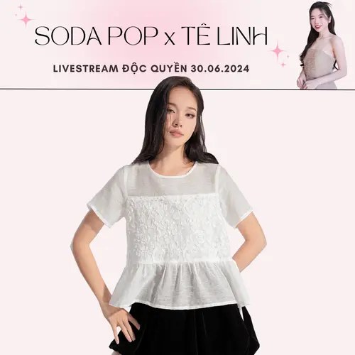SODAPOP x TÊ LINH - Áo voan phối ren Lang Top