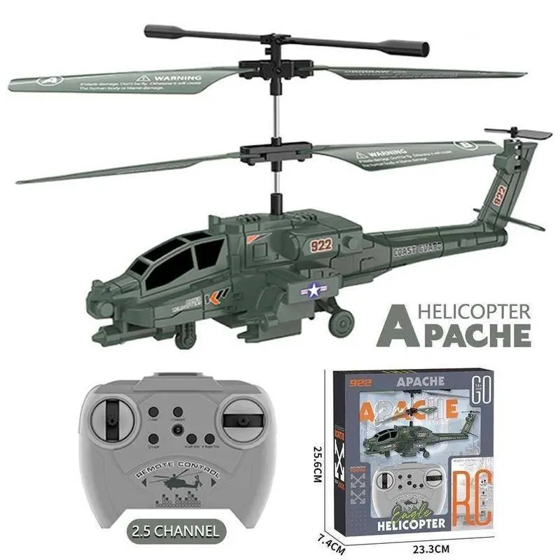 RC Apache เครื่องบิน เฮลิคอปเตอร์ รุ่น พร้อมไจโรสโคป ของเล่นบิน รีโมทคอนโทรล เหมาะสำหรับเด็ก ของขวัญเสา เฮลิคอปเตอร์