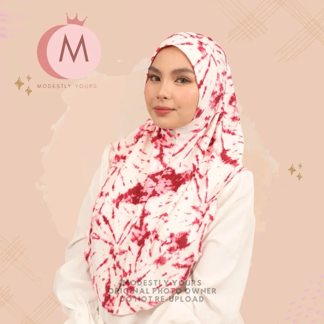ALFARO TIE DYE PRINT KNITTED MALAYSIAN INSTANT HIJAB/SUKOB
