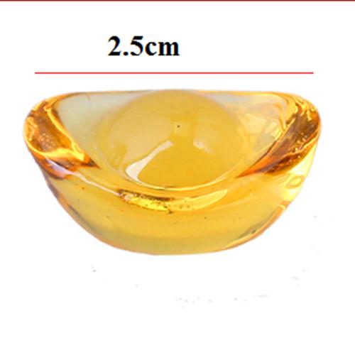 Thỏi vàng PHA LÊ chiêu lộc - Nhiều Kích Thước 2.5/5cm Decor Trang Trí Nhà 1
