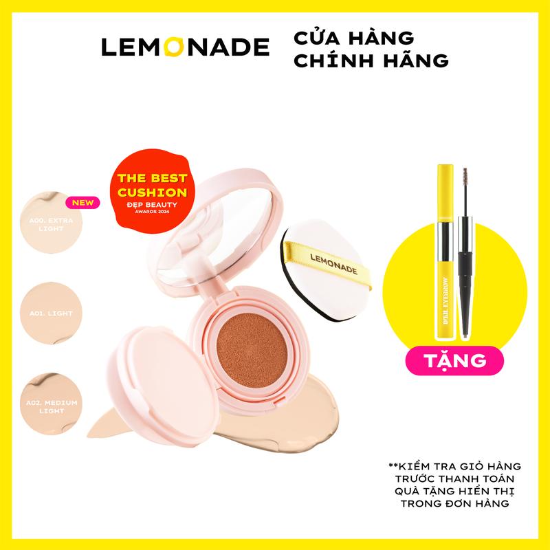 [MUA 1 TẶNG 1] MUA 01 Phấn nước siêu kiềm dầu Supermatte Cushion 15g TẶNG 01 Chì kẻ mày 2 đầu Lemonade Dual Eyebrow 2.75g