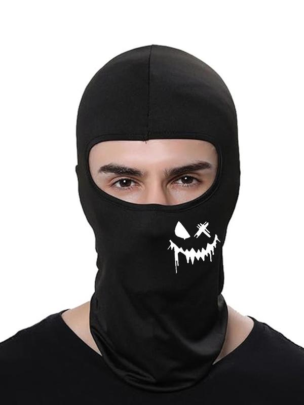 Smiling Face Print Balaclava Face Mask, Breathable Sun Protection Neck Gaiter, UV Protector Motorcycle Ski Scarf for Men & Women 2