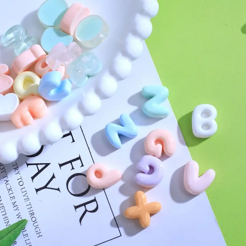 Charm Slime Resin, 20 Chiếc, Chữ Cái Tiếng Anh Hỗn Hợp, Phụ Kiện Thủ Công Tự Làm, Kẹp Tóc, Sổ Lưu Niệm, Trang Trí Ốp Điện Thoại, Hàng Mới Về 0