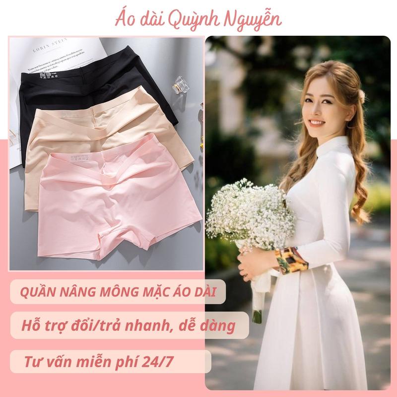 Quần su đúc mặc áo dài, mặc váy thun lạnh không đường may cao cấp, quần chip nữ mềm mại Quần Lót màu be Kaki - Women Dress