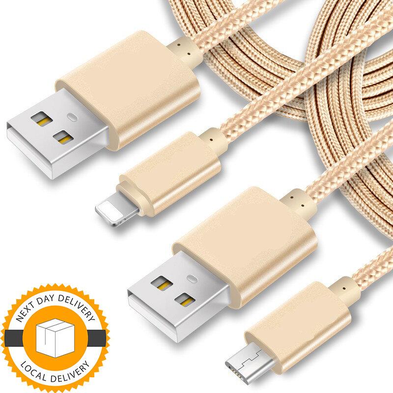 2.4A Fast Charging Nylon Braided Data Cord Fast Charge Data Cable Micro/Type C 1M/0.3M Nylon Braided USB Cable 7