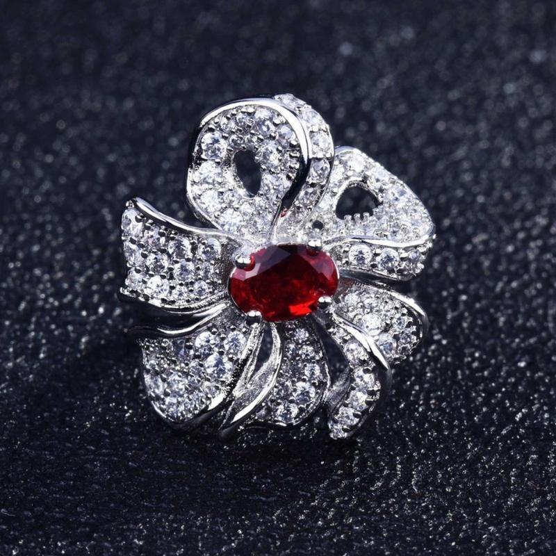 Product Introduction of Kuroze Natural Ruby Ring Female Luxury 22